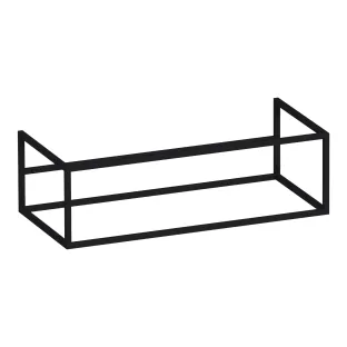 Brauer Believe onderkast met opbergvak excl. bodemplaat - 100x46x30 cm - RVS304 - Mat zwart