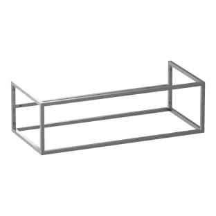 Brauer Believe onderkast met opbergvak excl. bodemplaat - 100x46x30 cm - RVS304 - RVS-kleurig