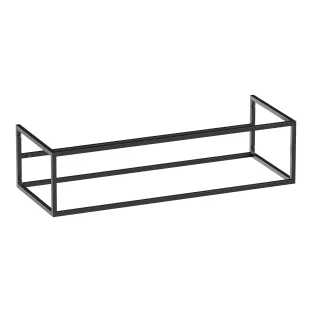 Brauer Believe onderkast met opbergvak excl. bodemplaat - 120x46x30 cm - RVS304 - Gunmetal geborsteld