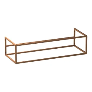 Brauer Believe onderkast met opbergvak excl. bodemplaat - 120x46x30 cm - RVS304 - Koper geborsteld