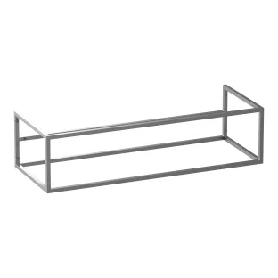 Brauer Believe onderkast met opbergvak excl. bodemplaat - 120x46x30 cm - RVS304 - RVS-kleurig