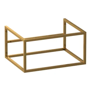 Brauer Believe onderkast met opbergvak excl. bodemplaat - 60x46x30 cm - RVS304 - Goud geborsteld