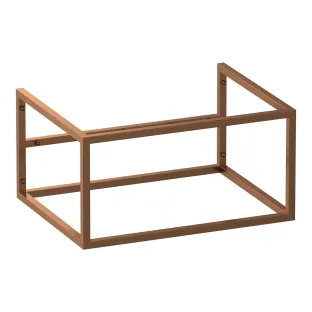 Brauer Believe onderkast met opbergvak excl. bodemplaat - 60x46x30 cm - RVS304 - Koper geborsteld