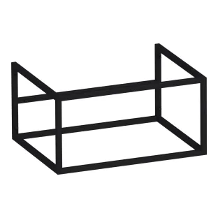 Brauer Believe onderkast met opbergvak excl. bodemplaat - 60x46x30 cm - RVS304 - Mat zwart