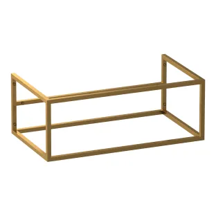 Brauer Believe onderkast met opbergvak excl. bodemplaat - 80x46x30 cm - RVS304 - Goud geborsteld