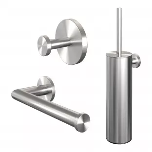 Brauer Brushed Edition toilet accessoire set 3-in-1 - geborsteld RVS PVD