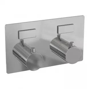 Brauer Chrome Edition 2-weg inbouwthermostaat met drukknoppen - inbouwdeel - chroom