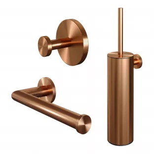 Brauer Copper Edition toilet accessoire set 3-in-1 - geborsteld koper PVD