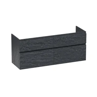 Brauer Delight wastafelonderkast - 140x46x60 cm - 4 laden greeploos - softclose - 2 sifonuitsparingen - MFC - Damascus