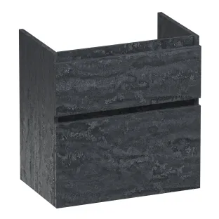 Brauer Delight wastafelonderkast ondiep - 60x39x60 cm - 2 laden greeploos - softclose - 1 sifonuitsparing - MFC - Damascus