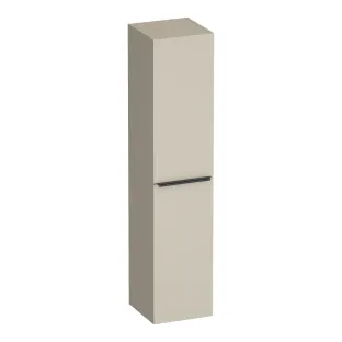 Brauer Elevate hoge kast excl. opleggreep - 160x35x35 cm - 2 deuren links- of rechtsdraaiend - MDF gelakt - Mat beige