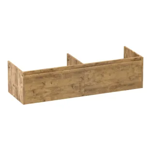 Brauer Embrace wastafelonderkast - 140x46x35 cm - 2 laden greeploos - 2 sifonuitsparingen - MFC - Chateau