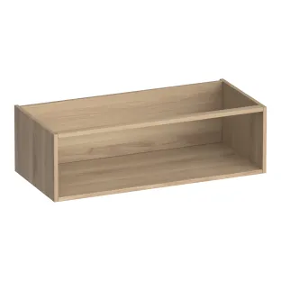 Brauer Flourish bijkast met 1 opbergvak - 100x46x30 cm - doorlopende lamellen - Massief eiken naturel
