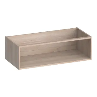 Brauer Flourish bijkast met 1 opbergvak - 100x46x30 cm - doorlopende lamellen - Massief eiken wit