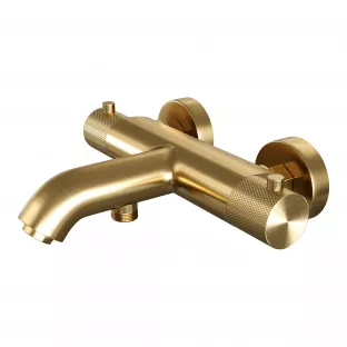 Brauer Gold Carving opbouw baddouche thermostaatkraan - goud geborsteld PVD