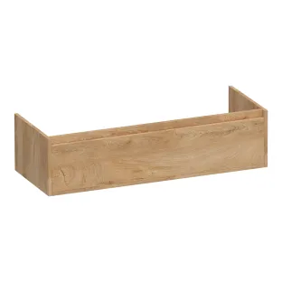 Brauer Hope wastafelonderkast - 120x46x30 cm - 2 laden greeploos - 2 sifonuitsparingen - MFC - Forest Tan