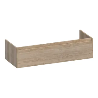 Brauer Hope wastafelonderkast - 120x46x30 cm - 2 laden greeploos - 2 sifonuitsparingen - MFC - Sunlit
