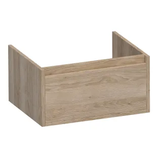 Brauer Hope wastafelonderkast - 60x46x30 cm - 1 lade greeploos - 1 sifonuitsparing - MFC - Sunlit