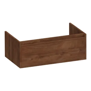 Brauer Hope wastafelonderkast - 80x46x30 cm - 1 lade greeploos - 1 sifonuitsparing - MFC - Forest Cacao