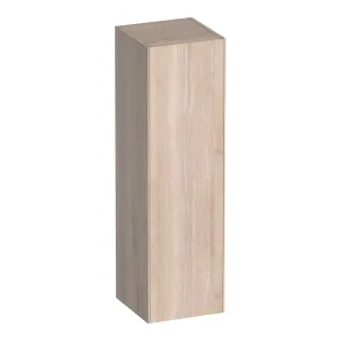 Brauer Inspire halfhoge kast - 120x35x35 cm - 1 deur rechtsdraaiend - greeploos - doorlopende lamellen - Massief eiken wit