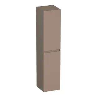 Brauer Inspire hoge kast - 160x35x35 cm - 2 deuren links- of rechtsdraaiend - greeploos - MDF gelakt - Mat mokka