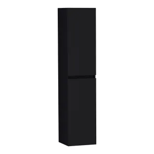 Brauer Joy hoge kast - 160x35x35 cm - 2 deuren links- of rechtsdraaiend - greeploos - MDF gelakt - Mat zwart