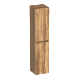 Brauer Joy hoge kast - 160x35x35 cm - 2 deuren links- of rechtsdraaiend - greeploos - MFC - Honey