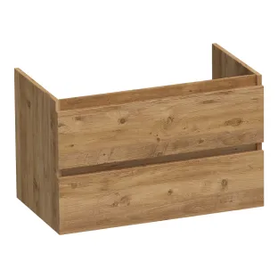 Brauer Joy wastafelonderkast - 80x46x50 cm - 2 laden greeploos - 1 sifonuitsparing - MFC - Chateau