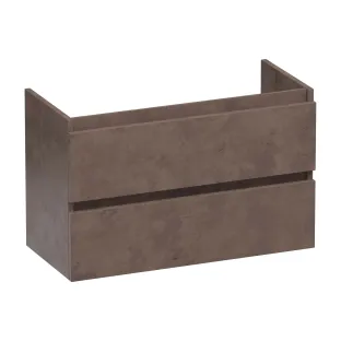 Brauer Joy wastafelonderkast ondiep - 80x39x50 cm - 2 laden greeploos - 1 sifonuitsparing - MFC - Erosion