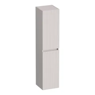 Brauer Joy Wavy hoge kast - 160x35x35 cm - 2 deuren links- of rechtsdraaiend - greeploos - MDF gelakt - Mat zand