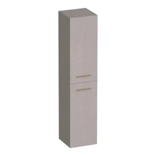 Brauer Trust hoge kast excl. opbouwgrepen - 160x35x35 cm - 2 deuren links of rechtsdraaiend - MDF gelakt - Mat grijs
