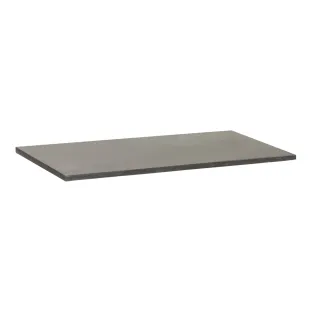 Brauer Vulcanic Topblad ondiep - 80x39x2 cm - Natuursteen basalt - Antraciet