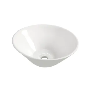 Wiesbaden Circle waskom - Rond - 42x15 cm - Keramiek - Glans wit