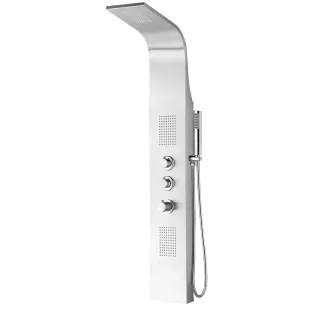 Xellanz Erie douchekolom - thermostatisch - hoogte 148 cm - RVS