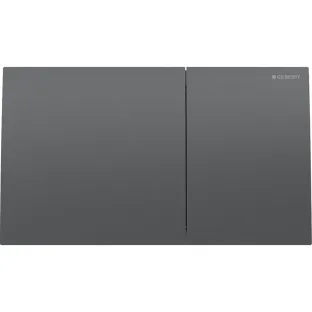 Geberit Sigma 70 bedieningsplaat - 2-toets frontbediening - 25x14.6 cm - RVS - Zwart chroom