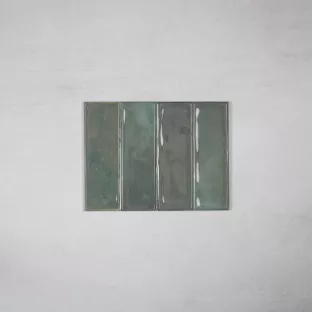 Tilorex Liano - Wandtegel Gepolijst mos groen - 6.5x20.2 cm - Keramiek - 8 mm dik