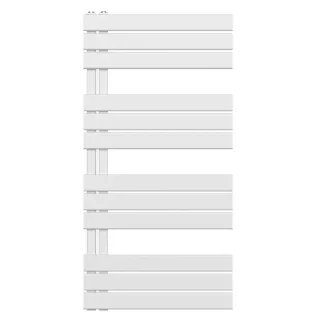 Handdoek radiator YDAY Halv - 120x60 cm - Wit - Aansluiting links