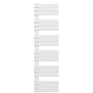 Handdoek radiator YDAY Halv - 180x50 cm - Wit - Aansluiting links