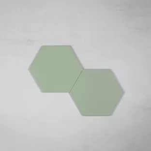 Tilorex Branzia - Wandtegel Hexagon Mat olijf groen - 17.5x20 cm - Keramiek - 8 mm dik