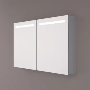 HIPP Design SPK 51120 spiegelkast - Met horizontale LED-banen en spiegelverwarming - 120x70x14 cm