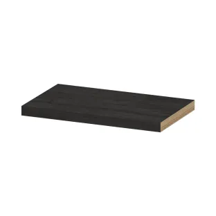 INK 35D wandplank - voorzijde afgekant tbv nis - 60x35x3.5 cm - Houtskool eiken