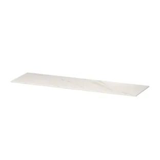 INK Afdekplaat 45 van keramische slab zonder uitsparing - 160x45x1 cm - Calacatta mat