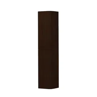 INK Concept R hoge kast 2 deurs - afgerond front zonder grepen - linksdraaiend - 169x35 cm - Dark veneer