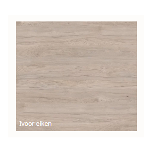 INK 35D planchet - variabele maat tbv hoek opstelling - incl. blinde bevestiging - 30-60x35x3.5 cm - Ivoor eiken