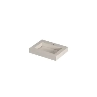 INK Pitch Wastafel centraal - 1 wasbak - 1 kraangat - 60x45x9 cm - Keramiek travertin mat