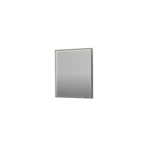 INK SP19 spiegel - rechthoek in stalen kader - dimbare directe LED met sensorschakelaar - verwarming - warm en koud licht - 70x4x80 cm - Geborsteld RVS
