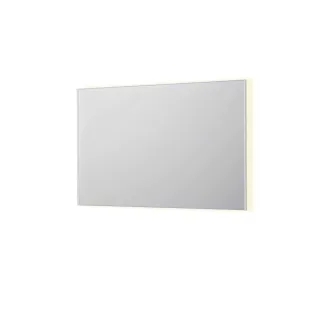 INK SP32 spiegel - rechthoek in stalen kader - dimbare indirecte LED met sensorschakelaar - verwarming - warm en koud licht - 120x4x80 cm - Mat wit