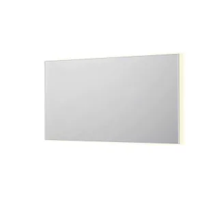 INK SP32 spiegel - rechthoek in stalen kader - dimbare indirecte LED met sensorschakelaar - verwarming - warm en koud licht - 140x4x80 cm - Mat wit