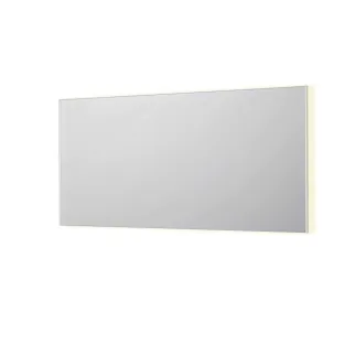 INK SP32 spiegel - rechthoek in stalen kader - dimbare indirecte LED met sensorschakelaar - verwarming - warm en koud licht - 160x4x80 cm - Mat wit