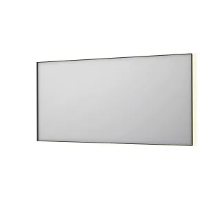 INK SP32 spiegel - rechthoek in stalen kader - dimbare indirecte LED met sensorschakelaar - verwarming - warm en koud licht - 160x4x80 cm - Mat zwart